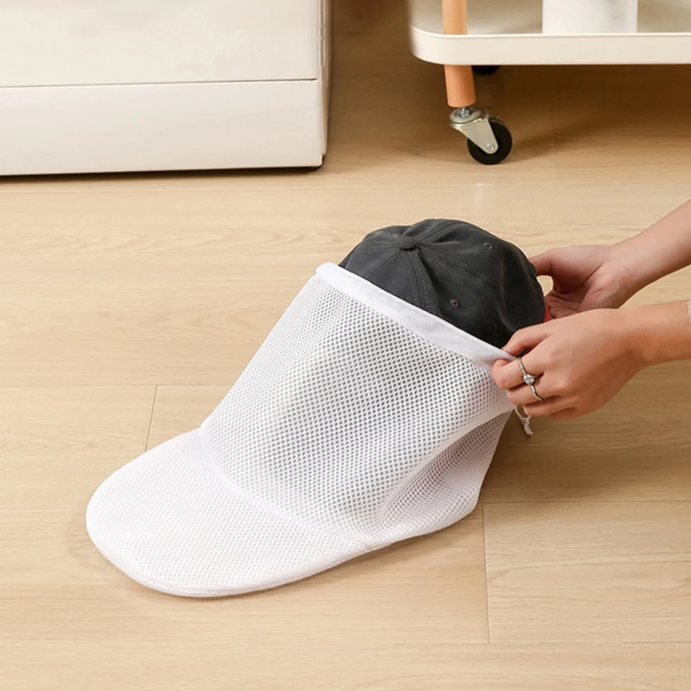 

Hat Pouch Baseball Drying for Machine Washing Drawstring Simple Cap Bags
