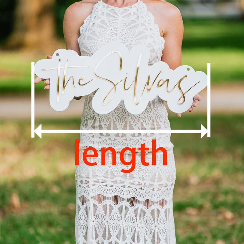 Personalized Last Name Sign Custom Acrylic Wall Hanging Wedding Party Plaque Letters Surname Backdrop Baby Name Sign