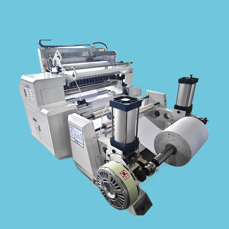 Customized High Quality Automatic Thermal Paper Slitting Machine/ ATM Fax Paper/ Roll Cut Tape Slitting and Packing Machine