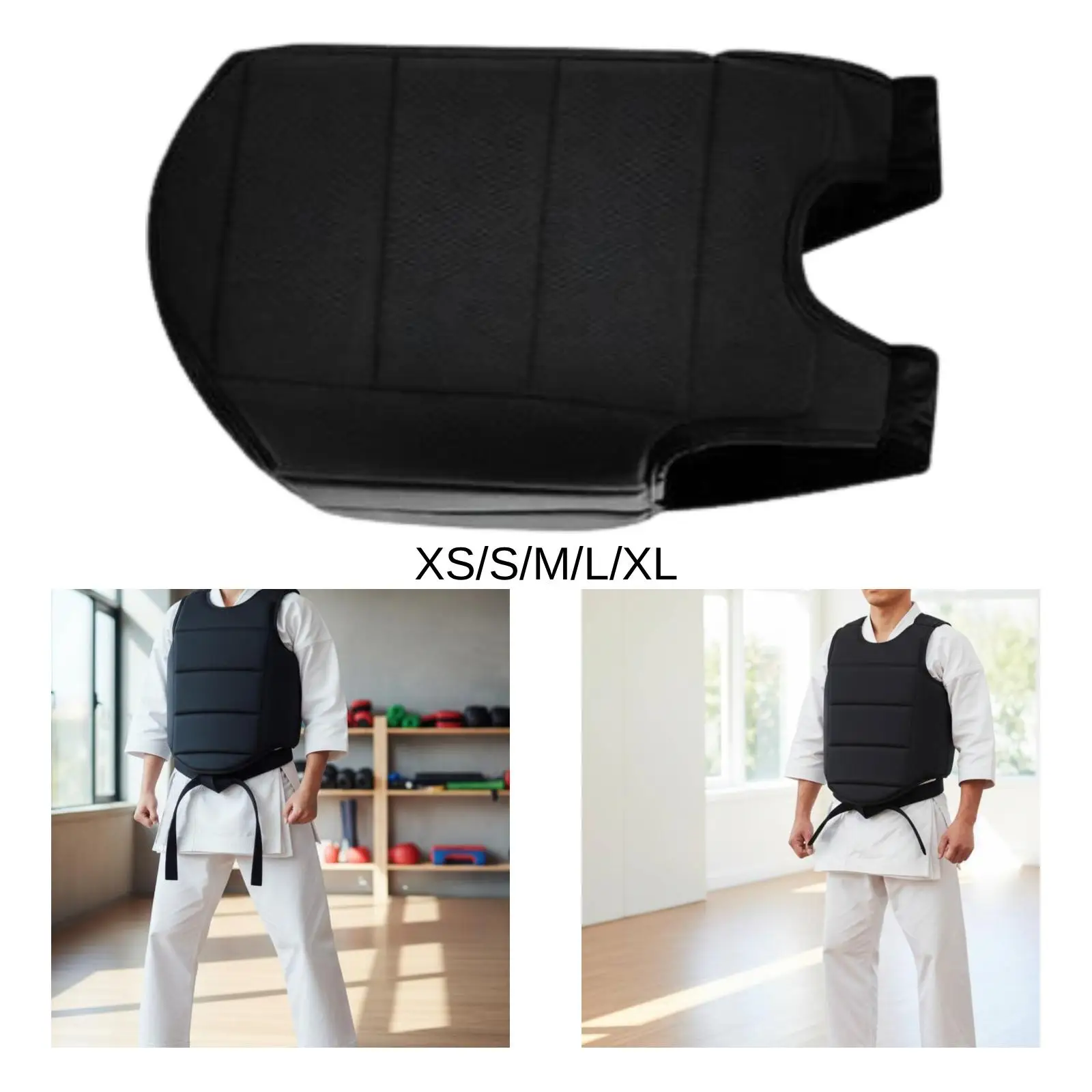 Karate Chest Guard Protection Vest Shield Boxing Protector for Upper Belly Sparring Training Fitness Martial Arts Abdominal