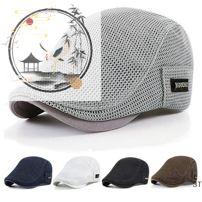 Cabbie Flat Cap Atmungsaktive Mesh Newsboy Mütze Ivy Cap