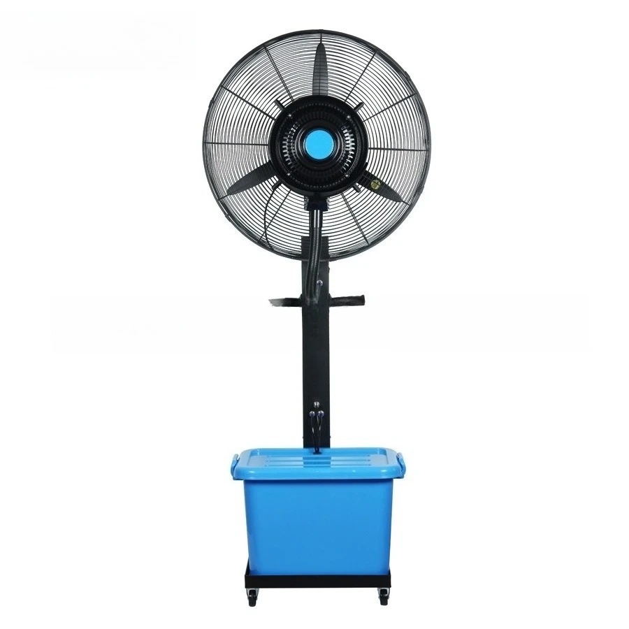 

Промышленный распылитель холодного тумана, электрический напольный вентилятор для увлажнения и охлаждения с функцией атомизации воды.