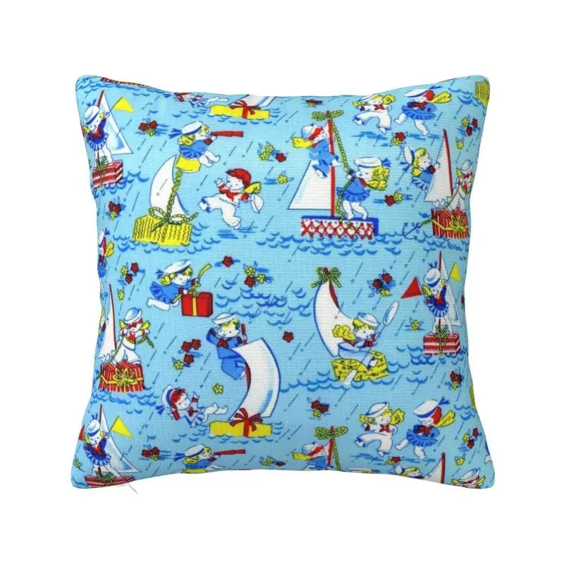 Custom Nautical Scatter Cushion Cover Printing Square Floor Pillow Case for Living Room Pillowcase Home Decor