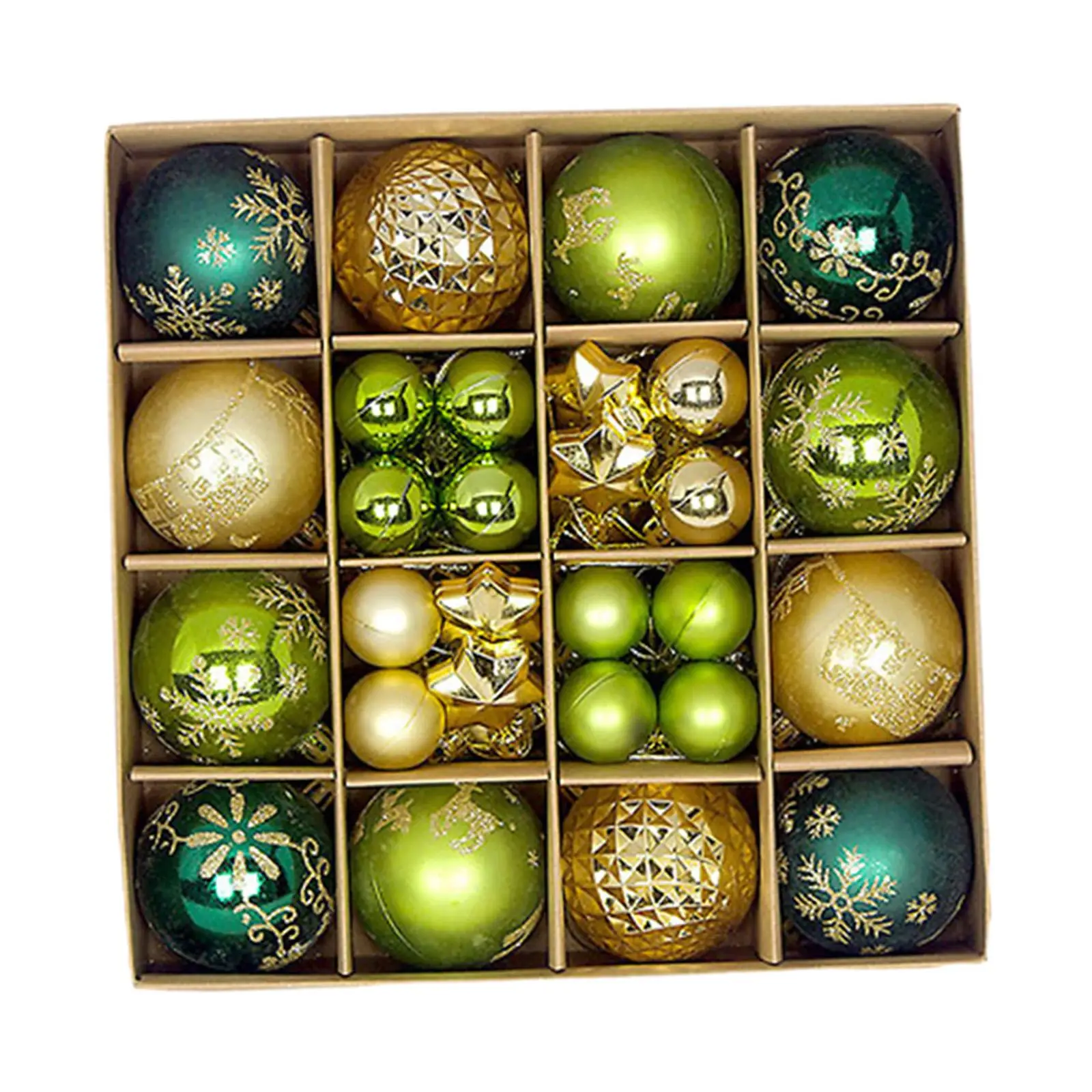 44Pcs Christmas Balls Ornaments Xmas Tree Decor Shatterproof Christmas Tree Hanging Decorations for Party Yard Favors Porch