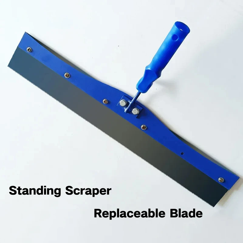18inch Self-leveling Cement Standing Type Scraper Simple Rake Epoxy Floor Paint Scraping Rake Tooth Rake Construction Tool
