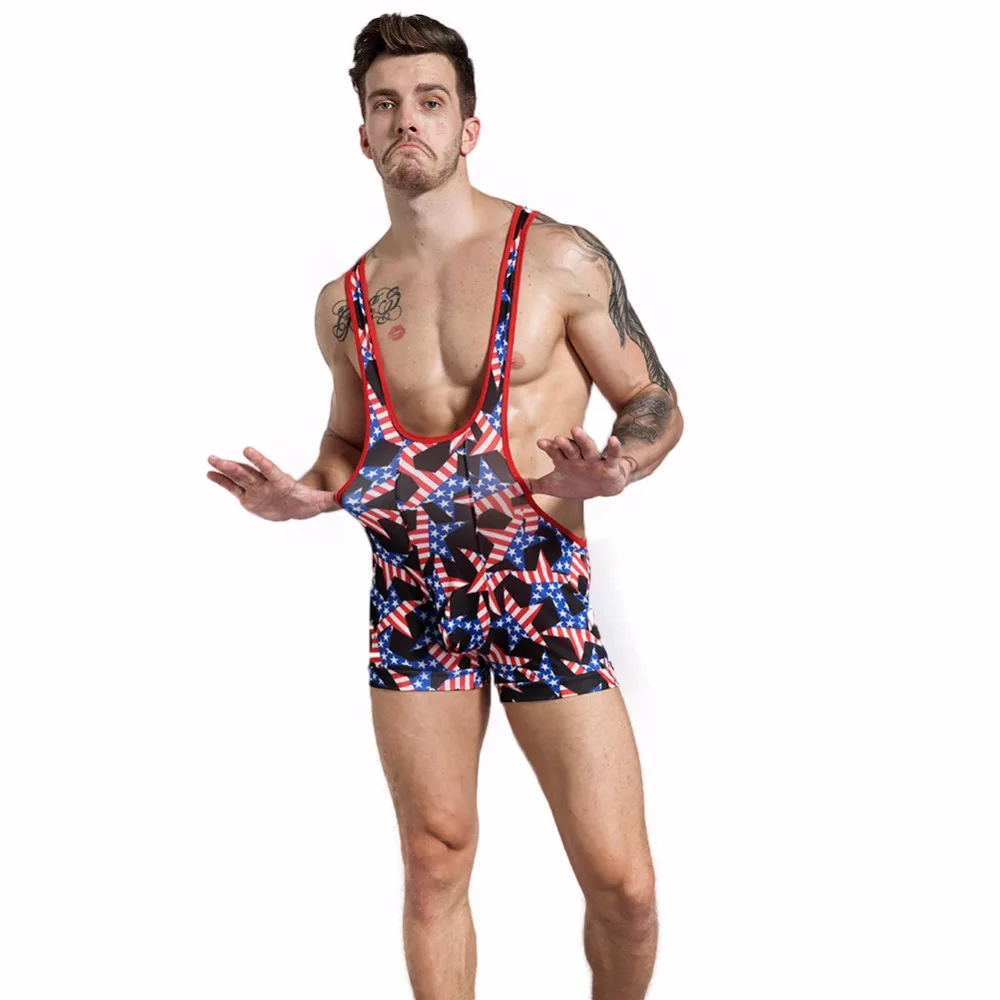 Men boxer shorts Ass Conjoined Tights Teddy Costumes Adult Slave Game Wear Gays Sexy Lingerie Fetish Harness Sexual Underwear