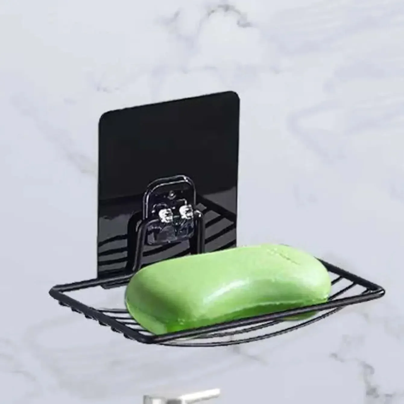 

1pc Stainless Steel Soap Rack Soap Box Light Luxury Shelf Punch-free Nail-free Bathroom Single Layer Drain Wall Hanging