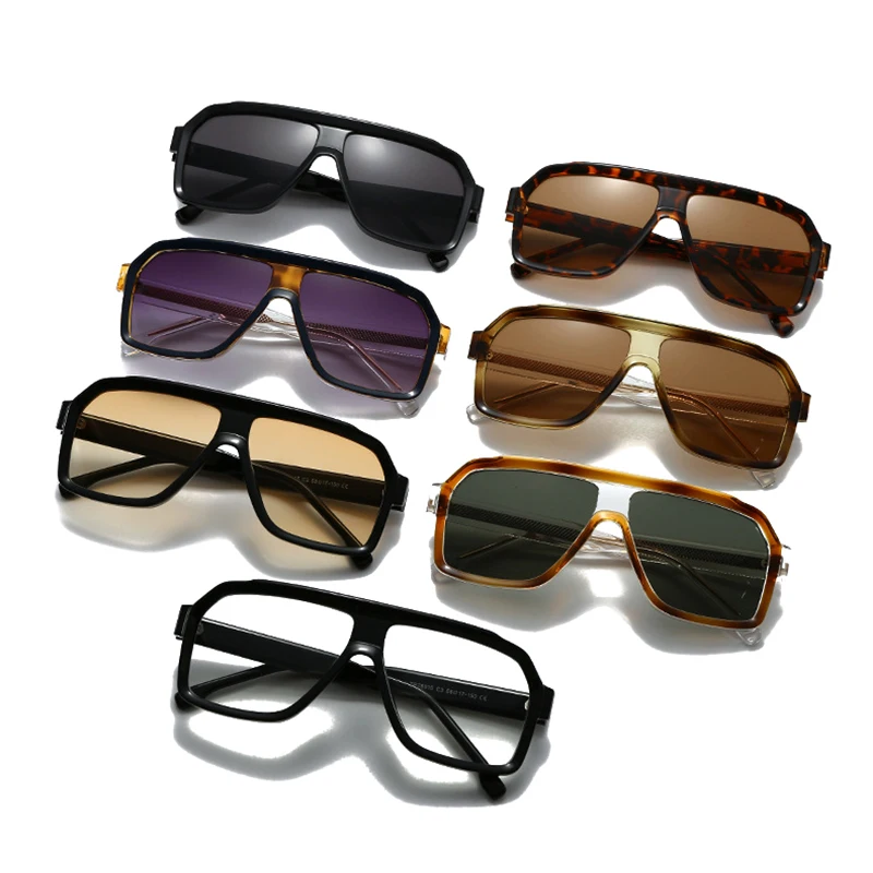 SO i EI Retro męskie okulary przeciwsłoneczne pilotki moda gradientowe damskie luksusowe odcienie UV400 Outdoor Driving kwadratowe okulary przeciwsłoneczne — zdjęcie 5