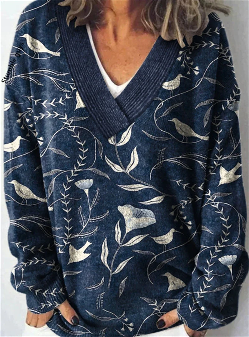 

Women's Sweater Christmas Print Autumn Winter Fashion Casual Soft Deer Snowman Dog Y2K European American Knit Top​