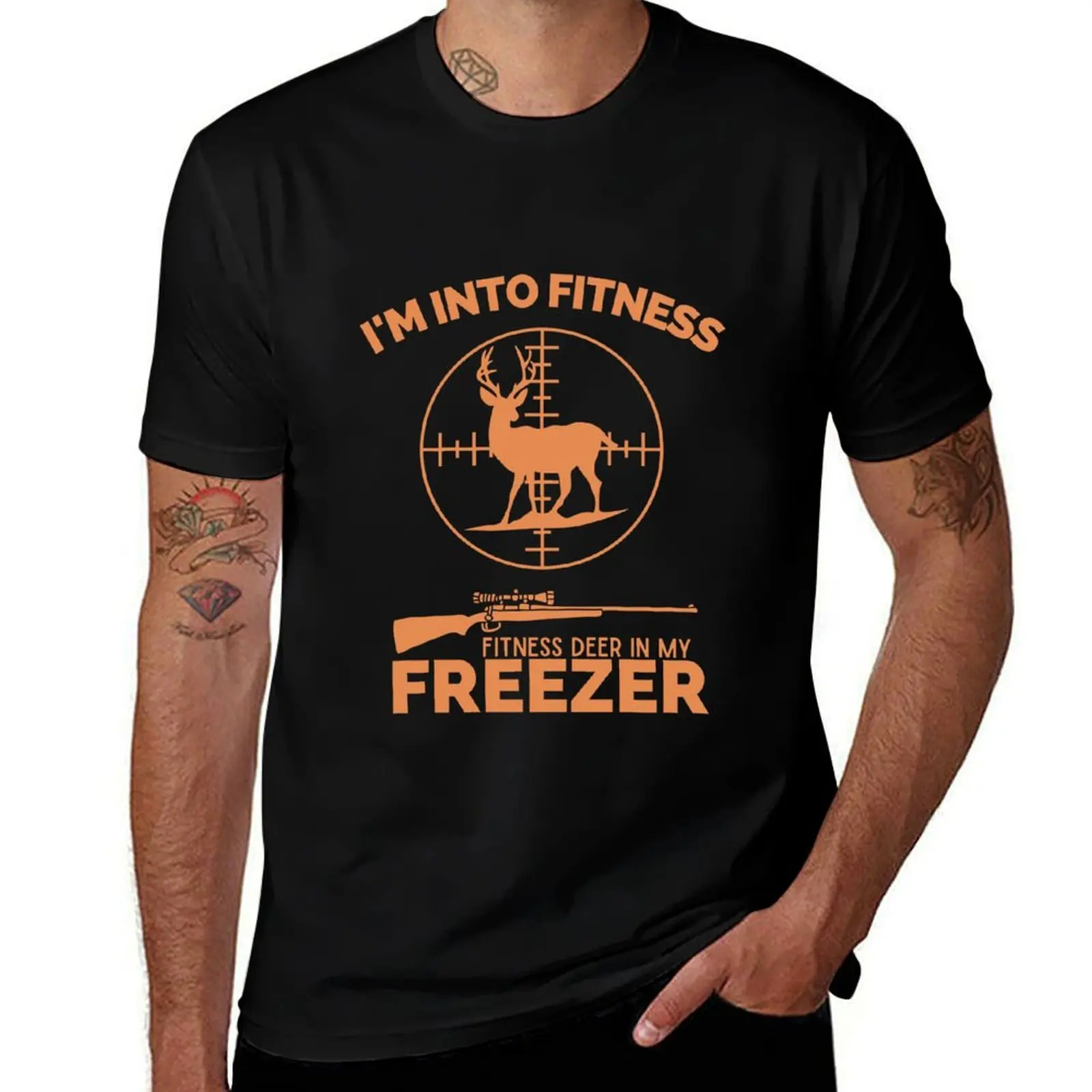 

Deer hunting,I'm into fitness fitness deer in my freezer T-Shirt funny meme t-shirts korean fashion men t shirts
