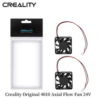 2pcs Creality Original 4010 Fans,3D Printer Accessory 4010 Axial Flow Fan 24V,  Extruder Hot End Fan  for Ender 3 / Ender 3 Pro