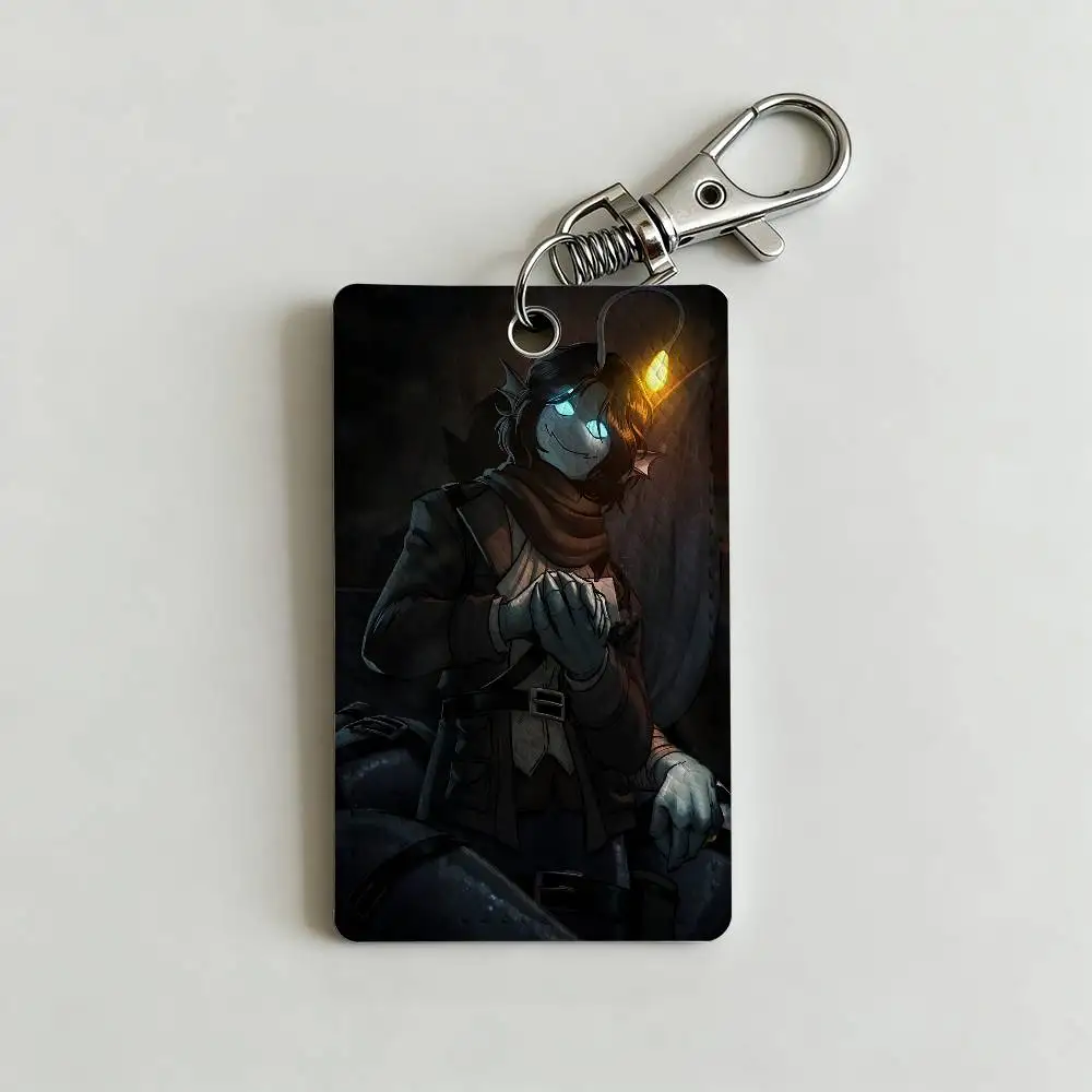 P-Pressure Sebastian Solace Card Case Leather Card Holder Keychain Key Ring Door Access Tags ID Card Case Keychain view 4