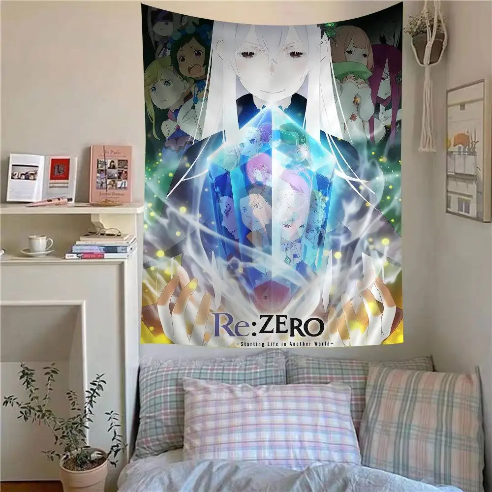 Re Life In A Different World From Zero Chart Tapestry for Living Room Home Dorm Decor Art Home Decor