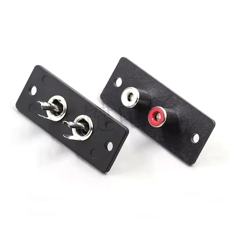 AV2-8.4-4 with board 53*17 AV coaxial seat 4 pin RCA seat 2 hole PCB welding video lotus seat