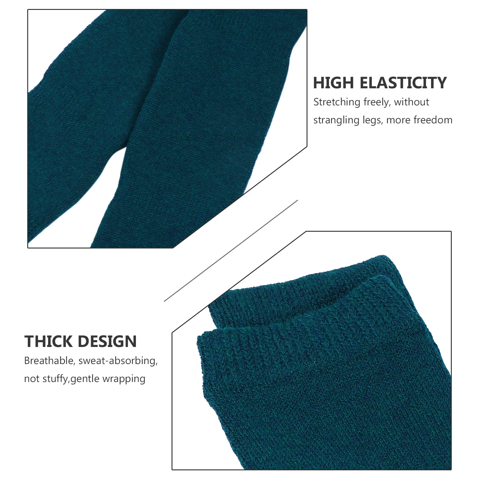 

1 Pair Cashmere Knee Warmer Compression Sleeve For Outdoor Sports Protector Lightweight Brace Support Winter