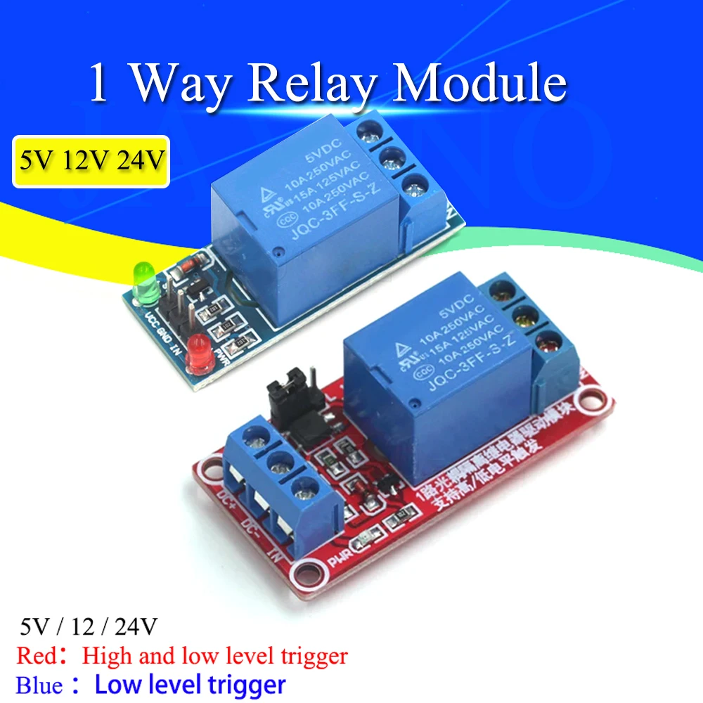 Adequado para PIC AVR DSP ARM MCU Arduino Baixo Nível 5V 12V 24V Relé de Canal de Gatilho de Nível Alto/Baixo