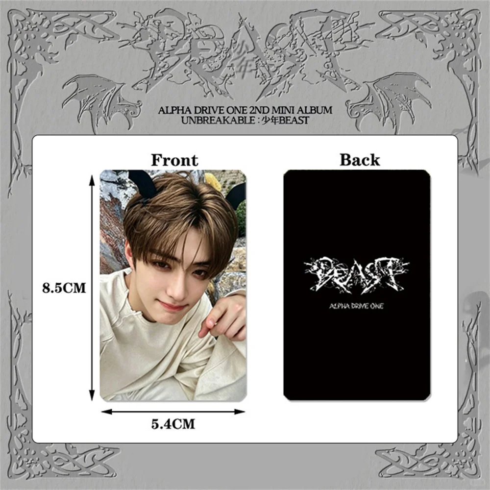 7Pcs/Set ALD1 New Album UNBREAKABLE BEAST HD Photocards Double Sides Glossy LOMO Cards JUNSEO XINLONG LEO GEONWOO Fans Gift