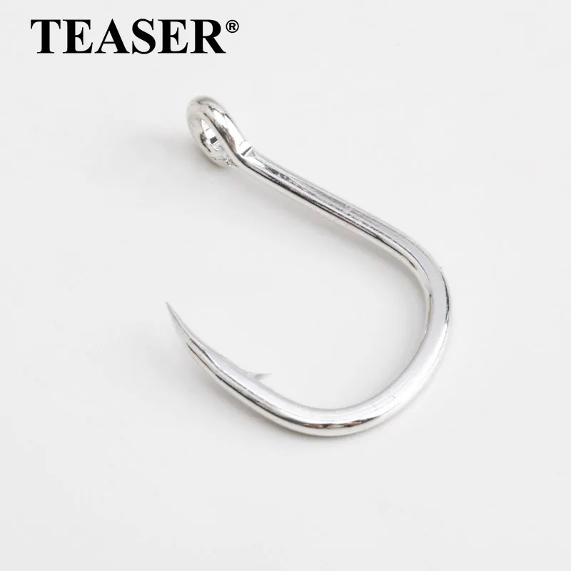 

TEASER Salt water Hook 8062 5X Assist Hook Ring Eye Hooks Fishing Hook Barbed Circle Hooks Fishing Jigging Hooks