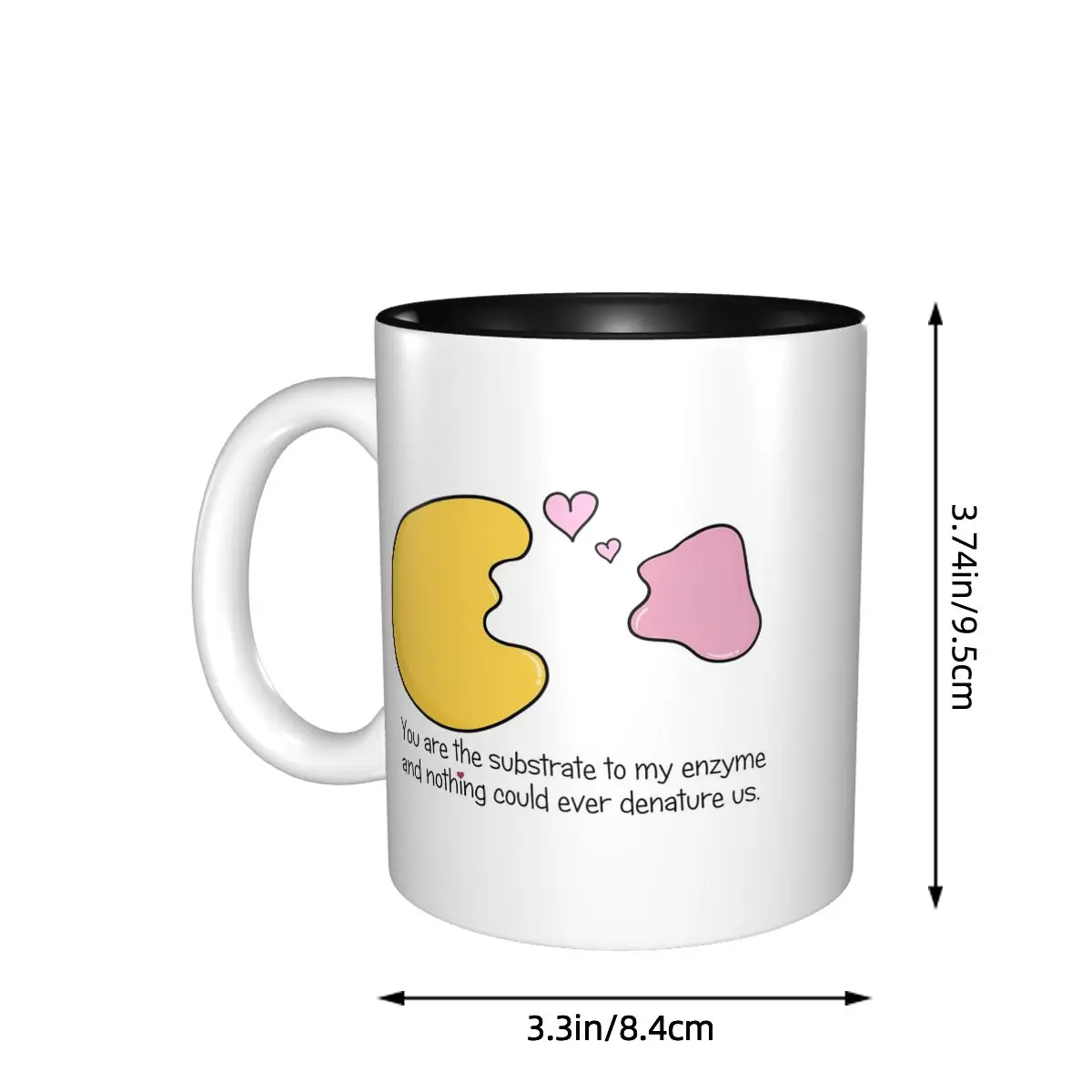 Enzyme And Substrate Love Story Mug Funny Ceramic Coffee Cups Tea Mugs Milk Cup Drinkware Gifts for Woman Man