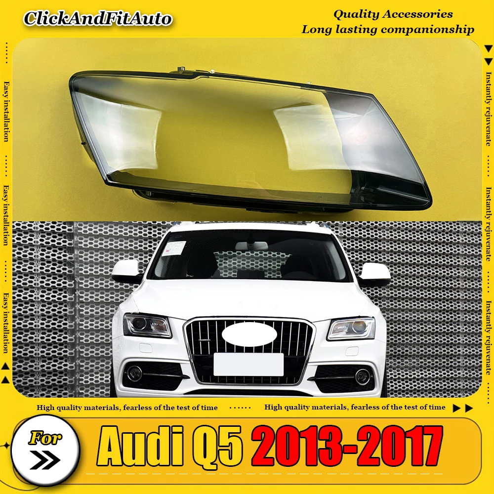 

For Audi Q5 2013-2017 Headlamp Cover Transparent Lamp Shade Headlight Shell Plexiglass Replace Original Lampshade