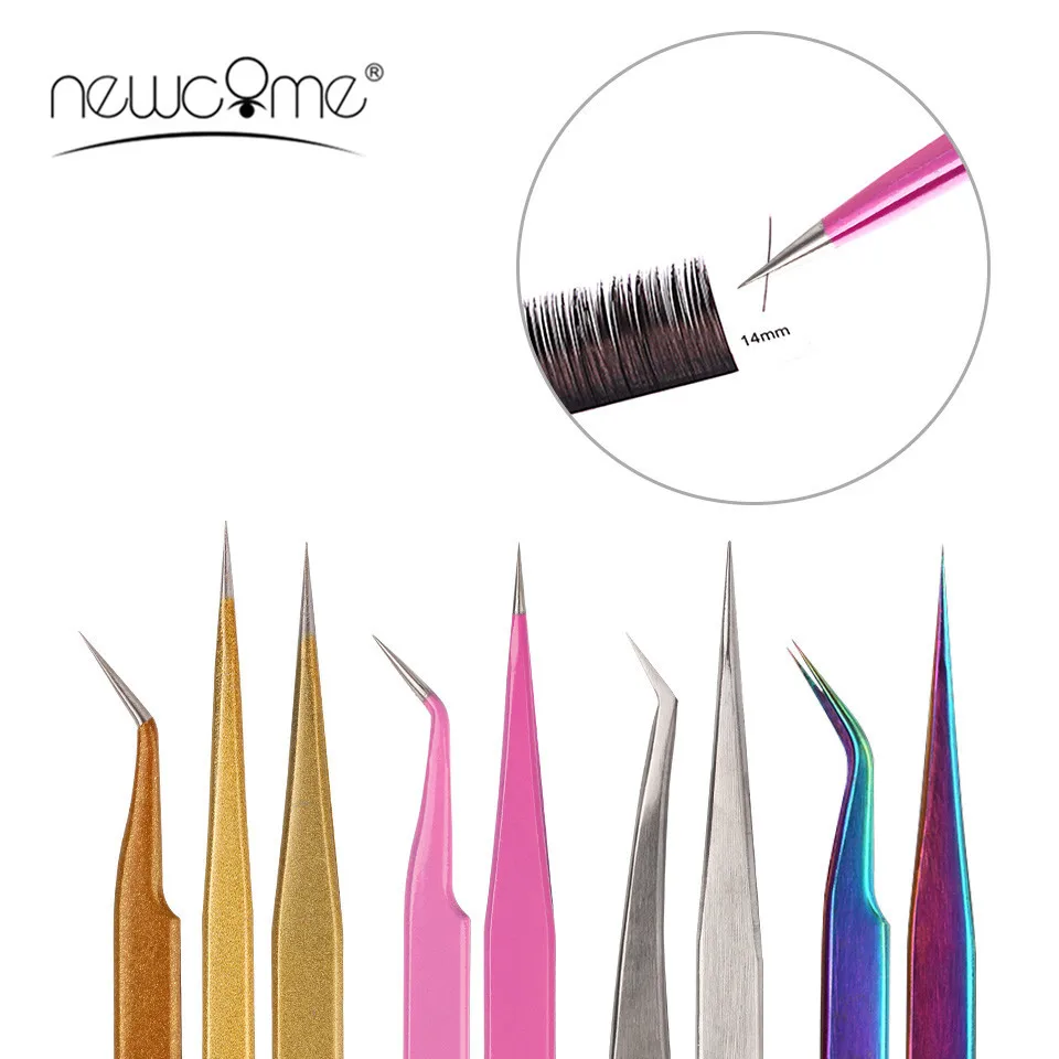 1PC Anti-Static Tweezers for Eyelash Extension Nail Art / Tweezer Holder Storage Box Lashes Brush Organizer Case Makeup Tool