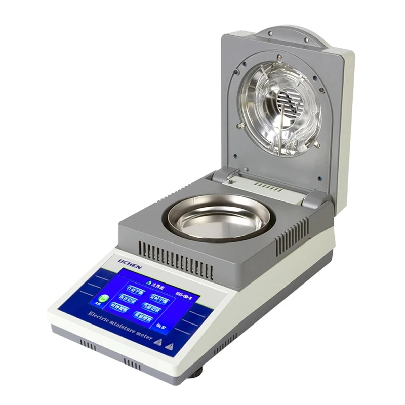 5 Inch Rapid Moisture Analyzer LCD Measuring Instrument Moisture Tester Tea Water Wood Corn Grain Halogen