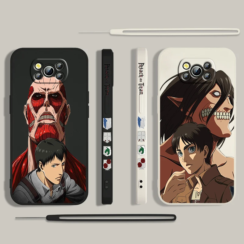 

Attack On Titan Levi Ackerman For Xiaomi Poco Cover For X4 X3 F4 NFC M6 M5 M4 M3 GT S Pro 4G 5G Liquid Left Rope Phone Case