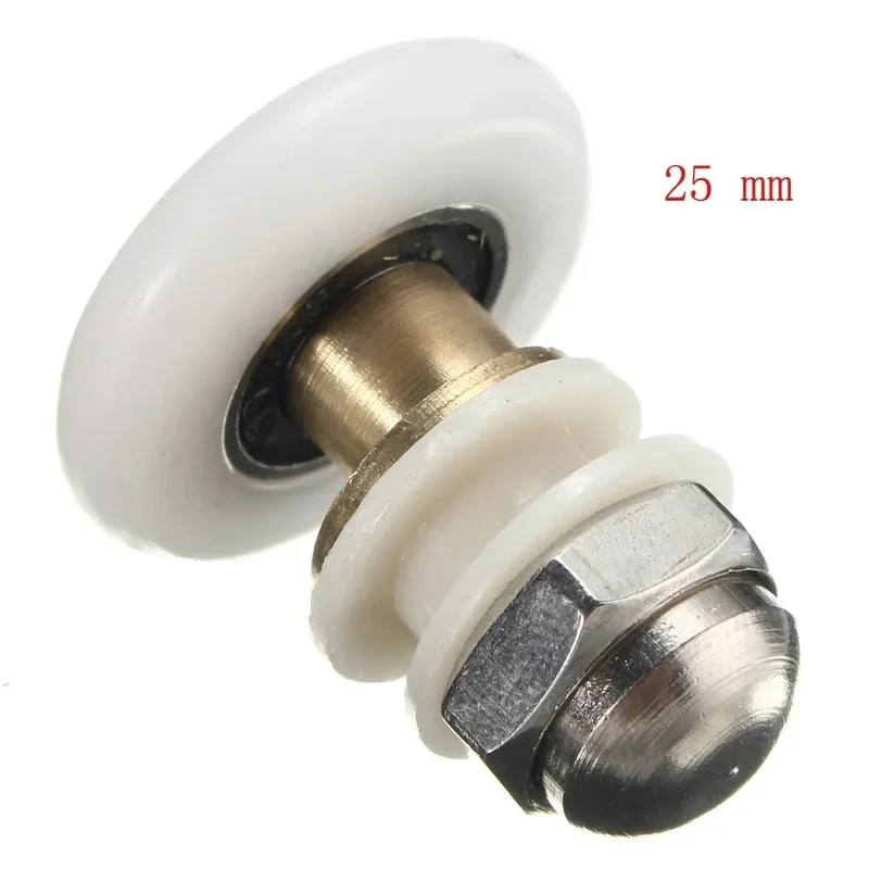 4pcs 23/25/27mm Replacement Brass Bathroom Shower Door Roller Runner Glass Sliding Door Wheel Pulley