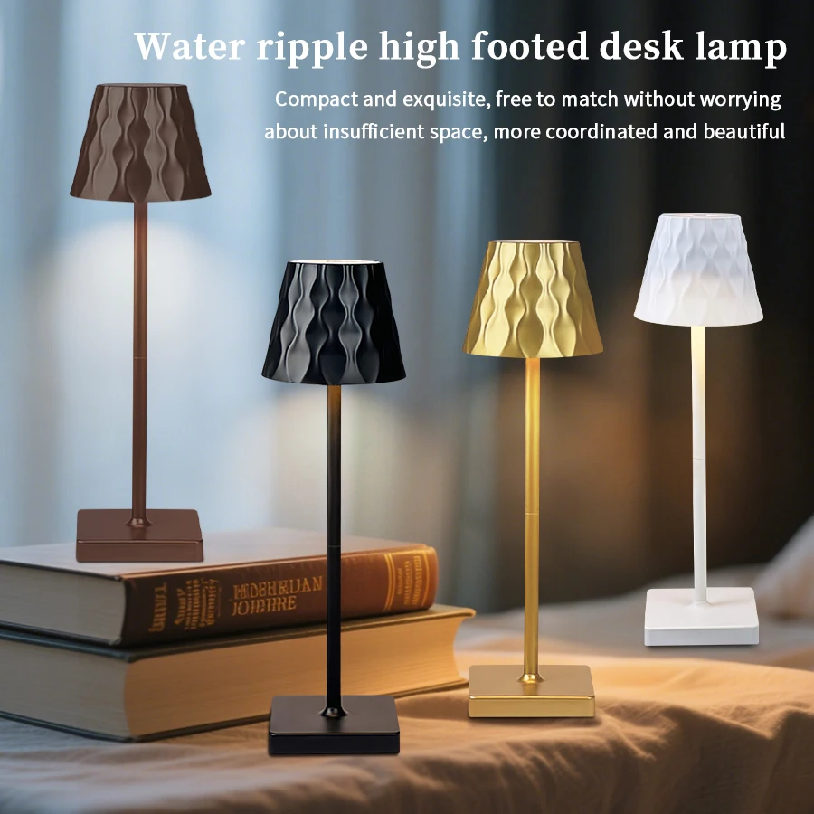 

Rechargeable LED Table Lamp Touch Sensor Desk Light 3 Colors Dimmable For Bedroom Living Room Bar Restaurant Ambient Lighting