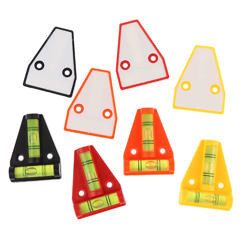 2Pcs 4 Colors Mini T Type Spirit Level Measurement Instrument Triangular Level T-type Spirit Bubble Shell Plastic Measuring Tool