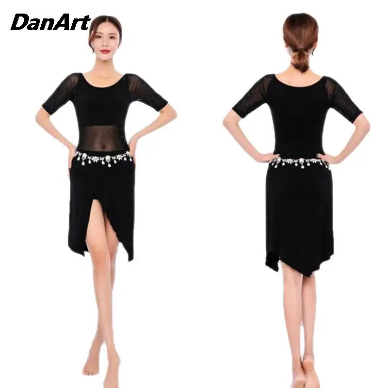 Sexy Oriental Indian Dance Slim Dress Elegant Ballroom Dance Latin Flamenco Dance Skirt for Women Belly Dance Costumes for Women