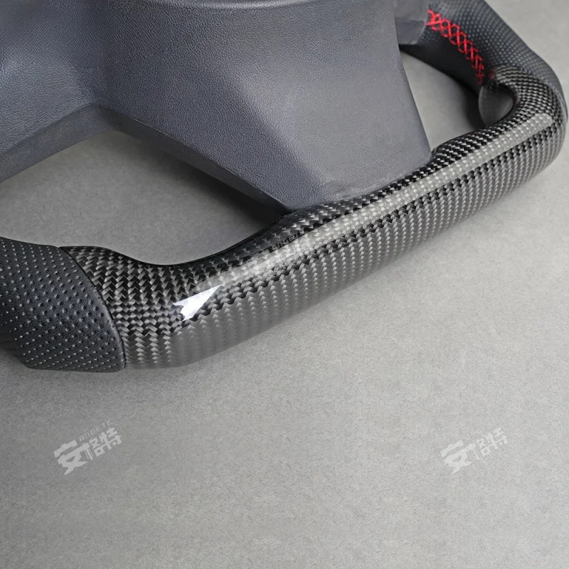 For Tesla Model S Carbon Fiber Sport Style Round Steering Wheel (New Energy Vehicle Upgrade Part)