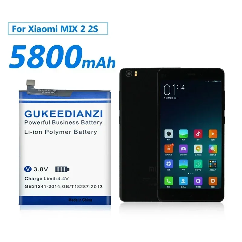 High Capacity Replacement Backup Mobile Phone Battery 5800mAh  BM3B For Xiaomi Mi Mix 2 2S II 5.99\