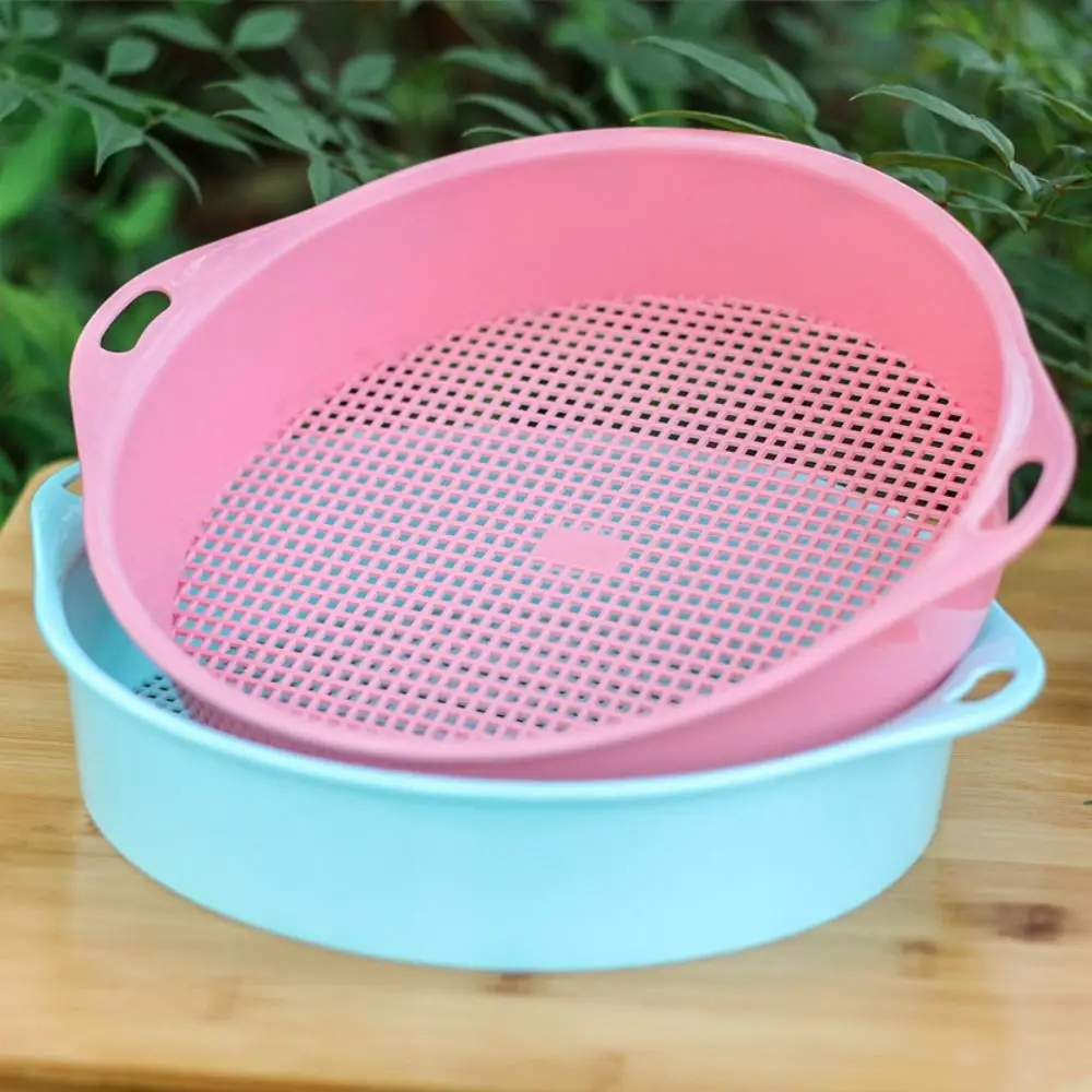 Sifting Tool Plastic Soil Sieve Sifter Multi-use Manual Sand Screen Filter Round Garden Mesh Pan Gardening Toy