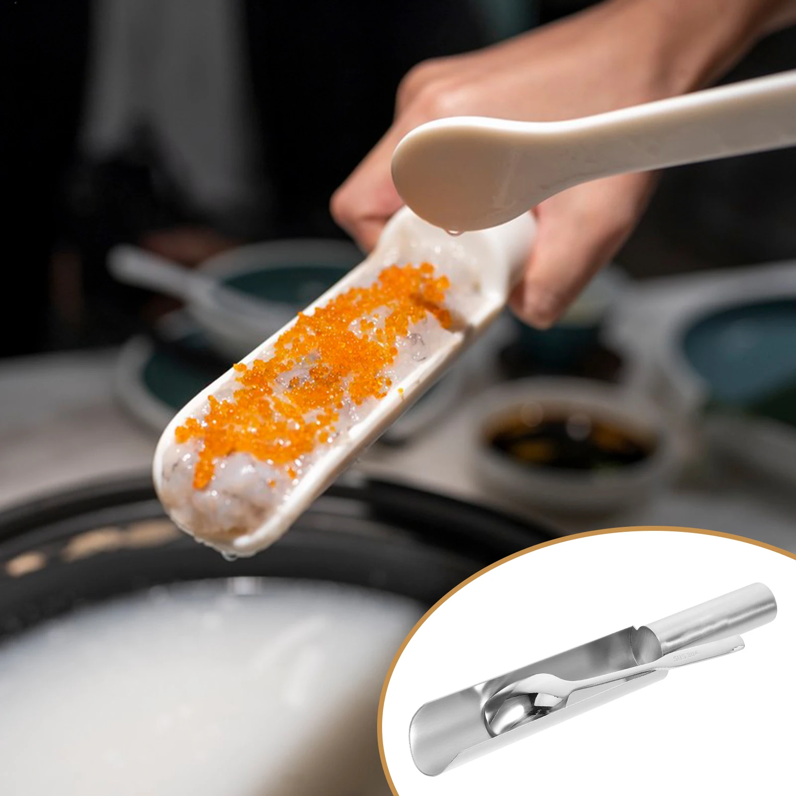 

Meatball Maker Tool Stainless Steel 304 Shaping Tool for Cooking Shrimp Slide Fish Ball Kitchen Gadgets Meat Baller With Spatula
