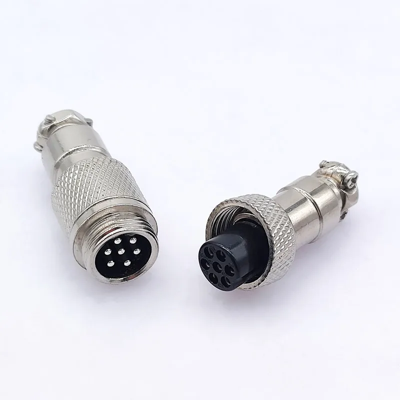 20pcs GX12 Aviation butt-joint connector Female plug 2pin3pin4pin Male plug push-pull 5/6/7pin cable butt joint connector