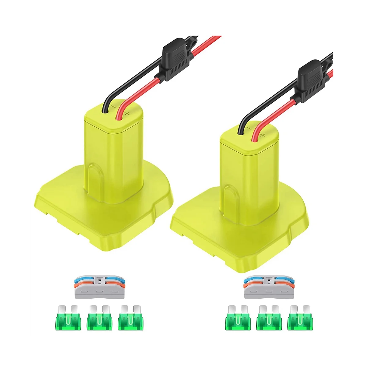 

2Pack Power Wheel Adapter for 18V Battery Adapter Power Wheels Battery Conversion with Fuses&12AWG Wire Terminals