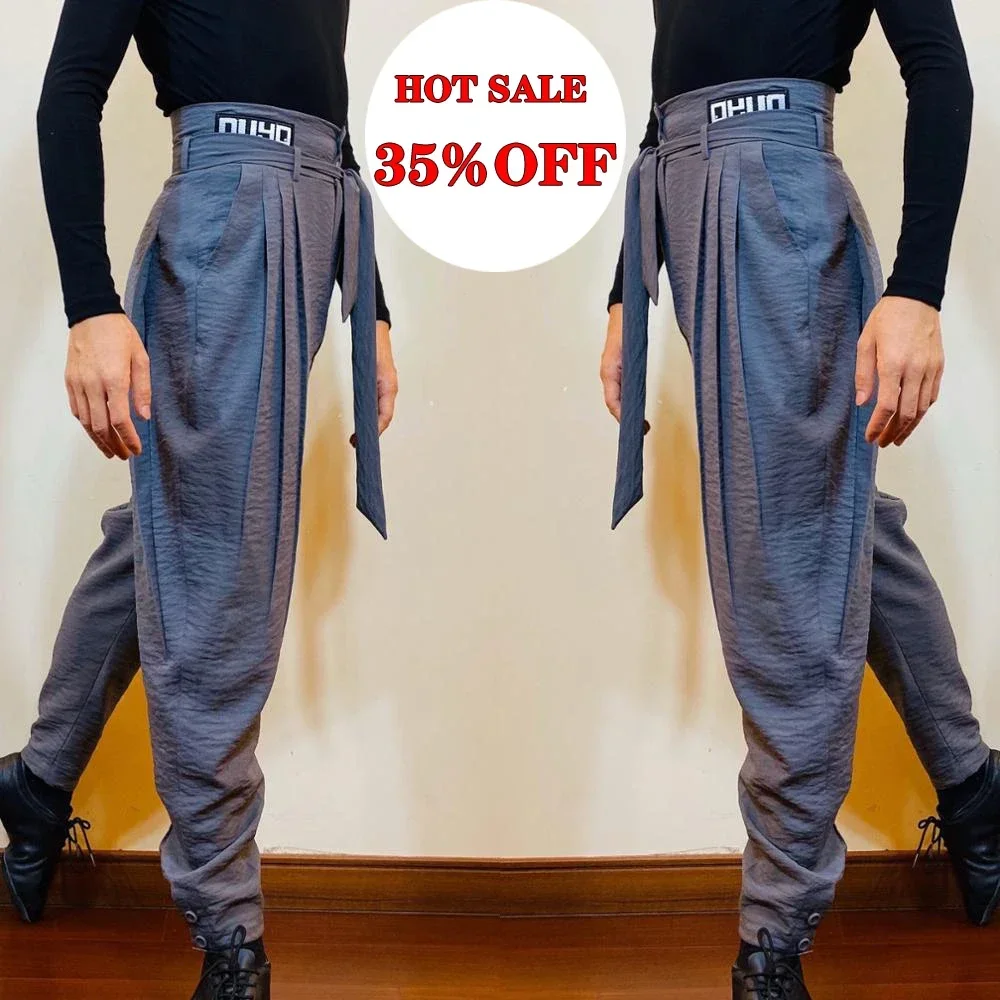 

Boys Adult Ballroom Dance Pants Salsa Tango Rumba Samba Cha Cha Latin Trousers Professional Men Latin Dance Pants