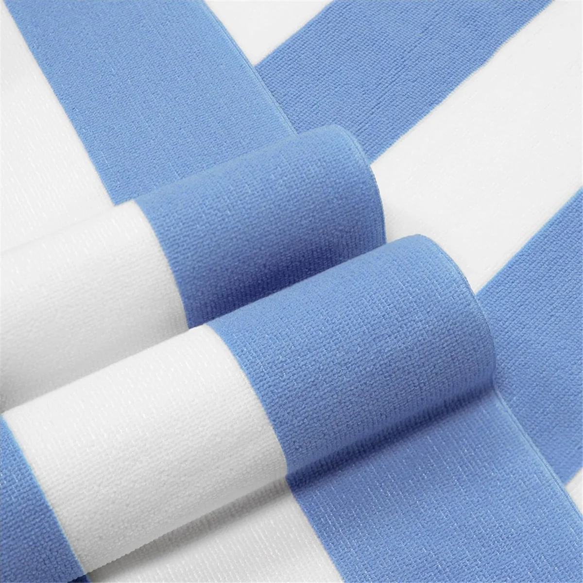 ABDR-Large Oversized Beach Towel -Fluffy 35 X 70 Inch Plush Microfiber Pool Towel, Striped Quick Dry Swim Towel Blue