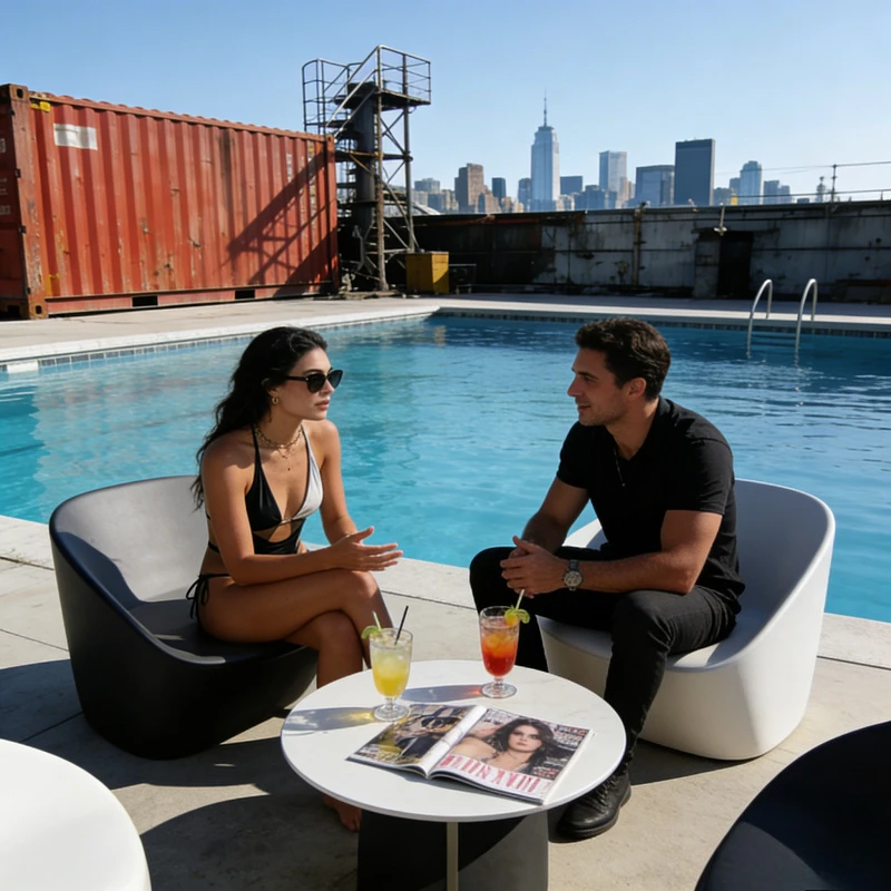 Customized Luxury Villa Container Swimming Pool with SPA Acrylic Window Outdoor Garden Leisure Container Swimming Pool