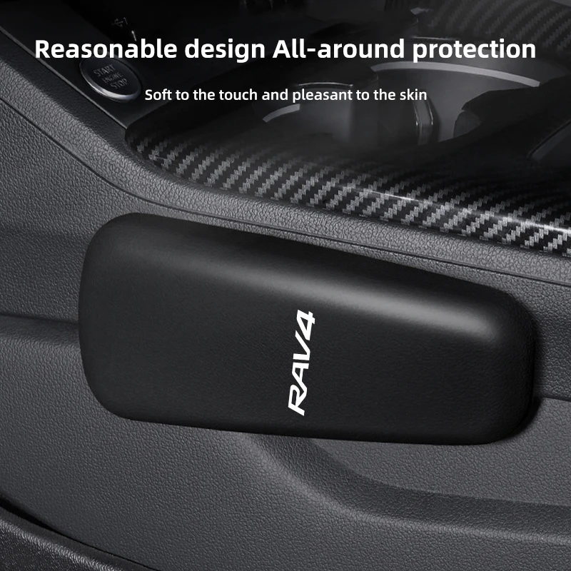 Joelheira do carro almofada porta console central lateral tapete protetor para toyota rav4 prado supra aygo hilux yaris corolla 4runner camry av