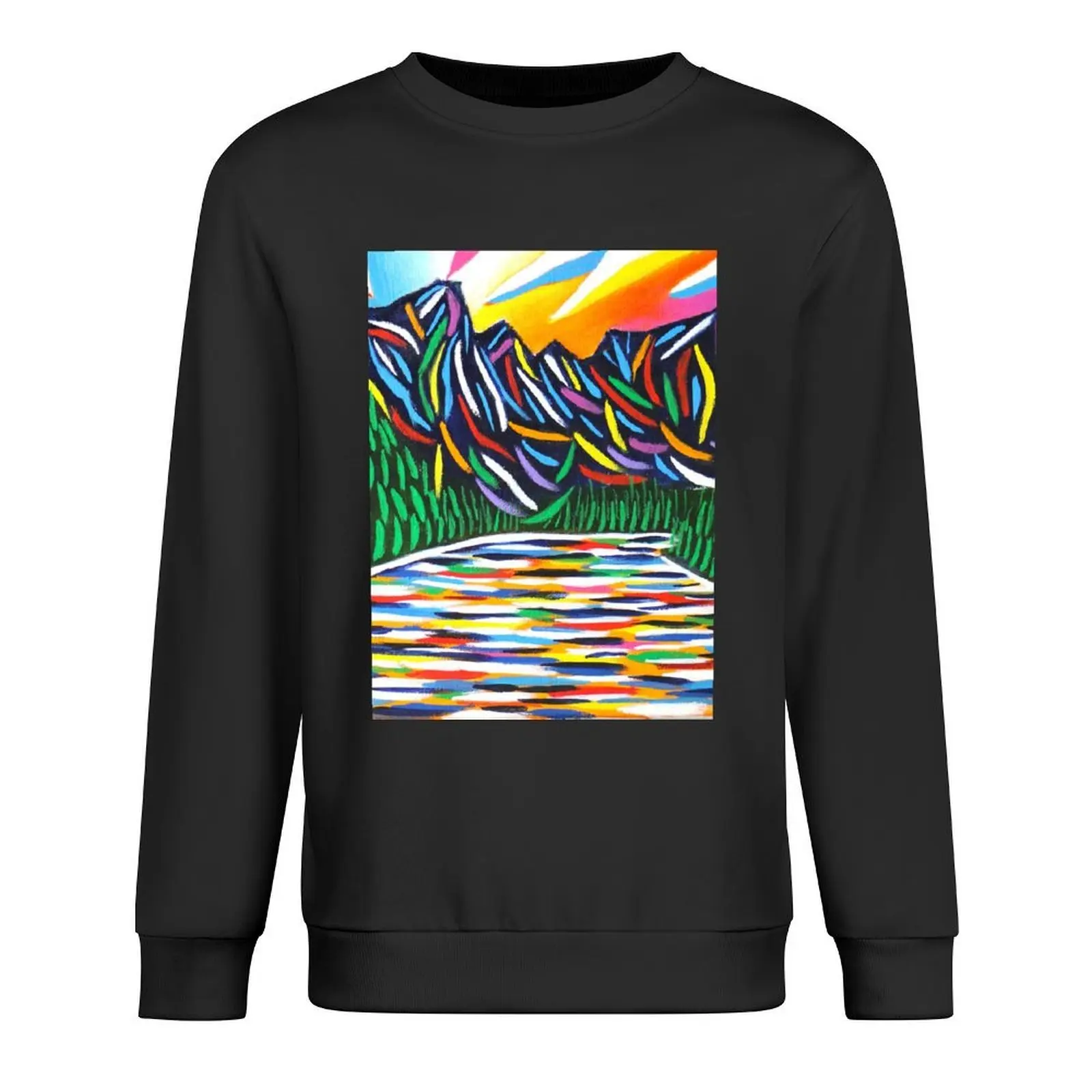 

Lake Louise Canadian Mountain Landscape Pullover anime clothes men's winter sweater anime clothing new sweatshirts