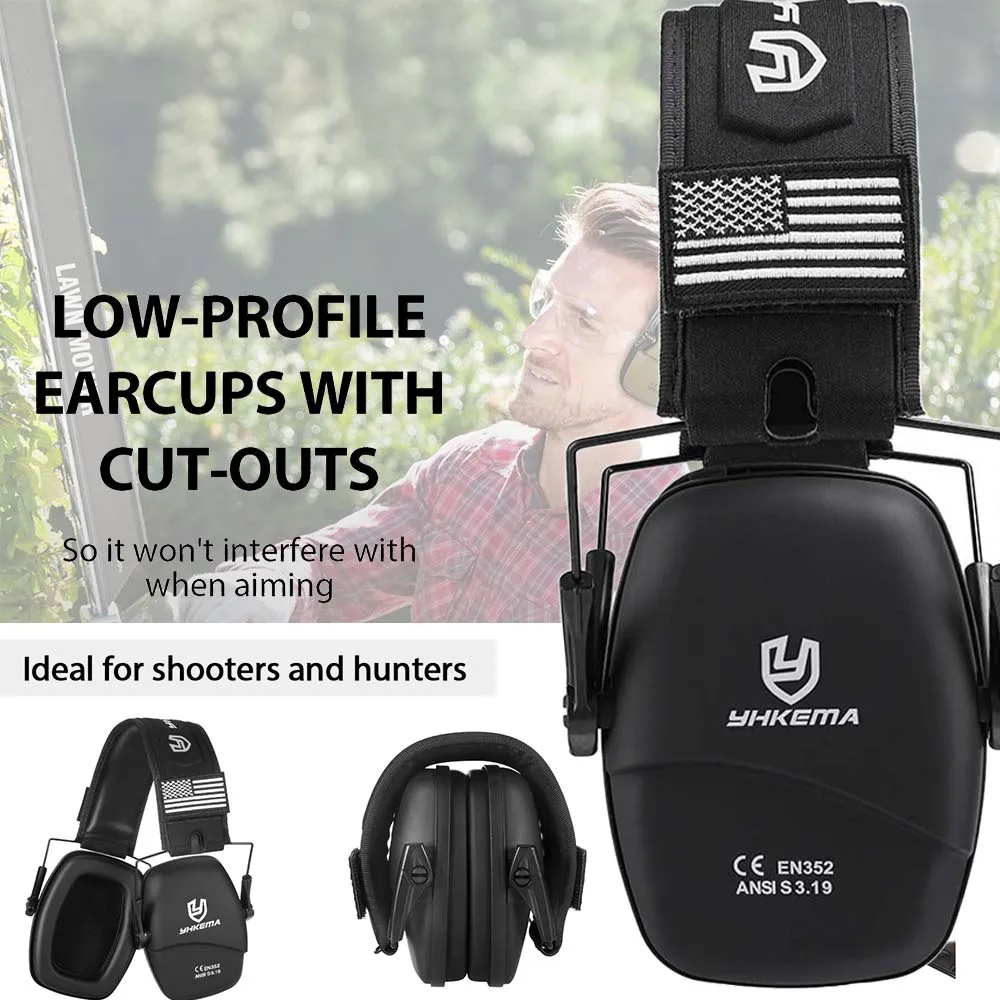 Tactical headset ear protection shooting headphones for hunting Hearing earmuff Noise reduction 25db earmuffs Silicone