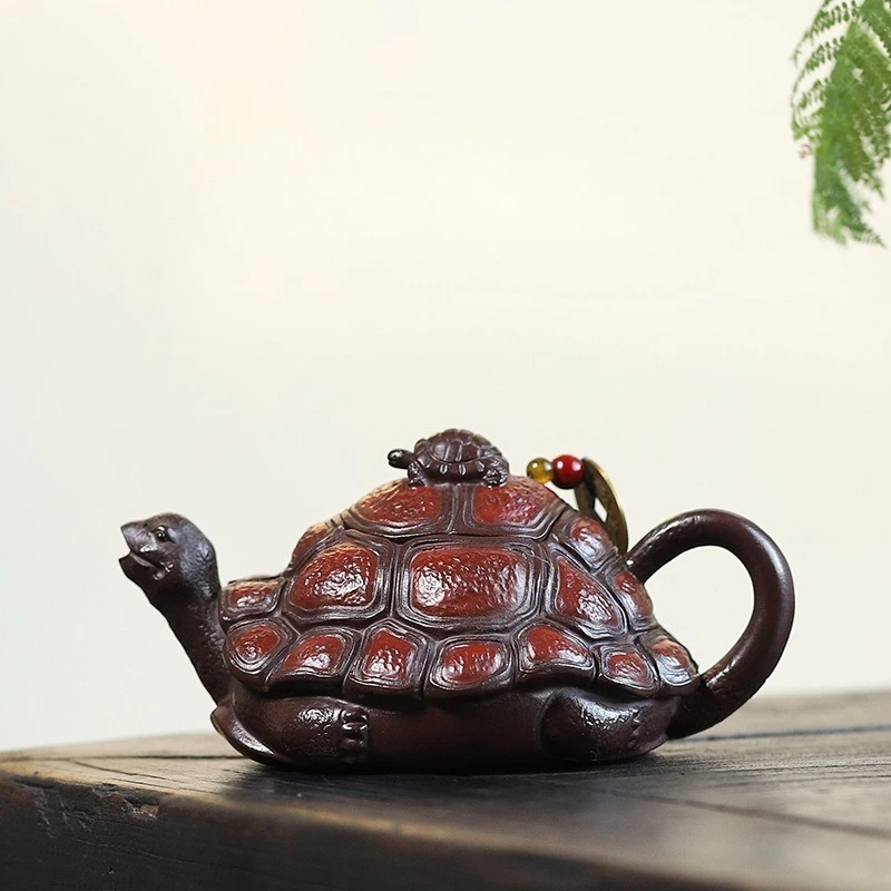 2026 Yixing Raw Ore 100-Mesh Purple Clay Teapot Full Handmade Creative Tea Brewing Pot
