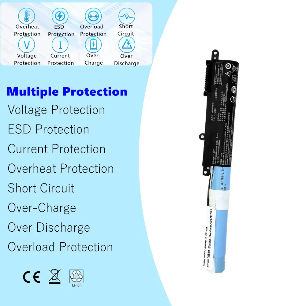 Bateria do laptopa A31N1519 do ASUS F540SC X540LJ F540UP7200 X540S R540L X540SA R540LA X540SC R540LJ 3 ogniw