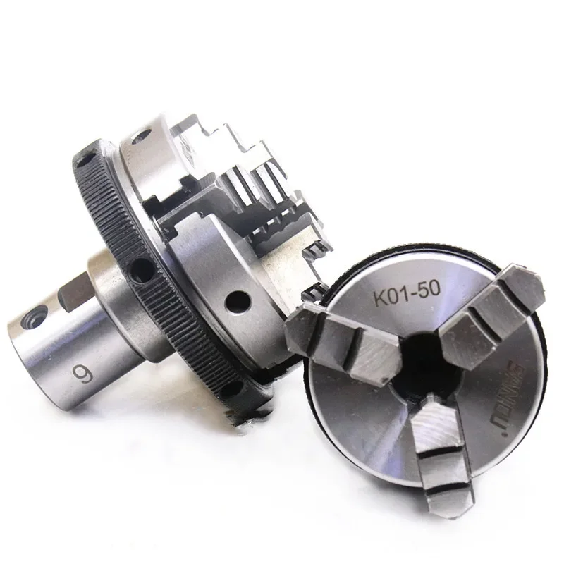K01-50 Hand-Tightened 3-Jaw Self-Centering Precision Chuck for K01-50 Metal Woodworking Lathe Tool Connecting Rod K01-50 and 6mm
