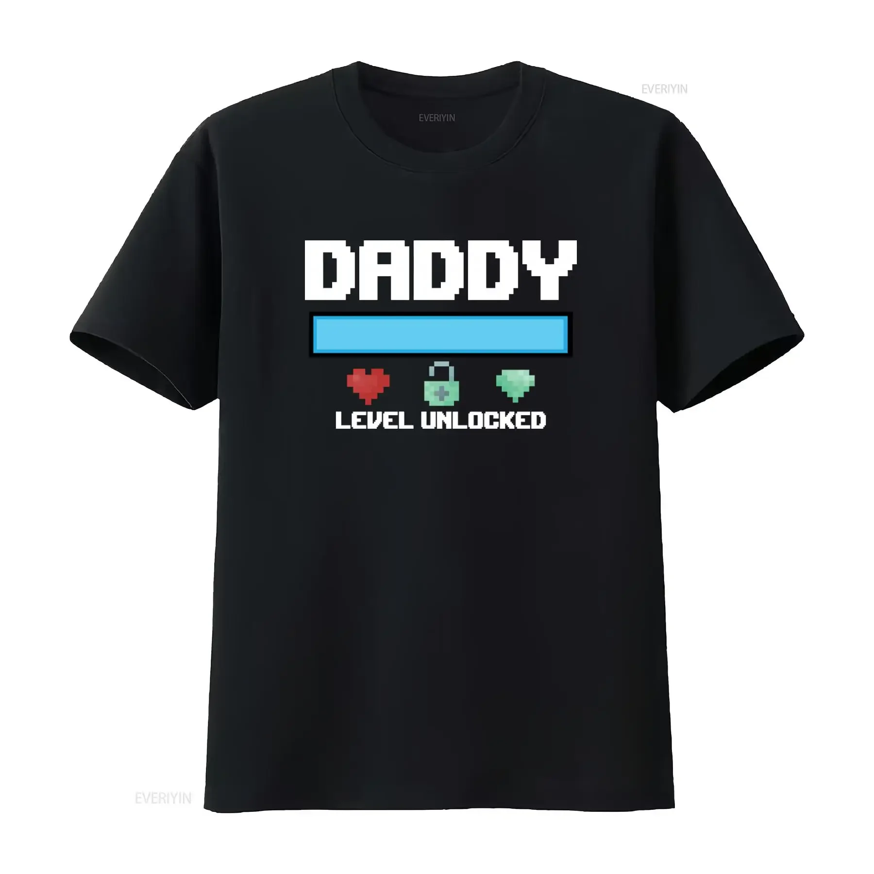 Dad Gamer T Shirt Pixel Art Daddy Level Unlocked Heart Lock Design Expectant Soon To Be First Time Future New Baby vintage