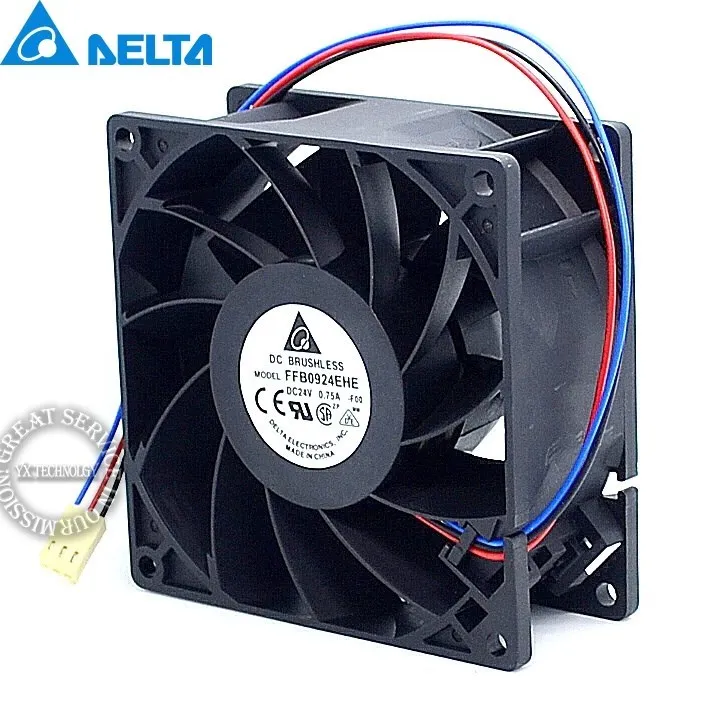 

New 9CM 90mm converter cooling fan IPC FFB0924EHE 9038 24V 0.75A 90*90*38mm for delta