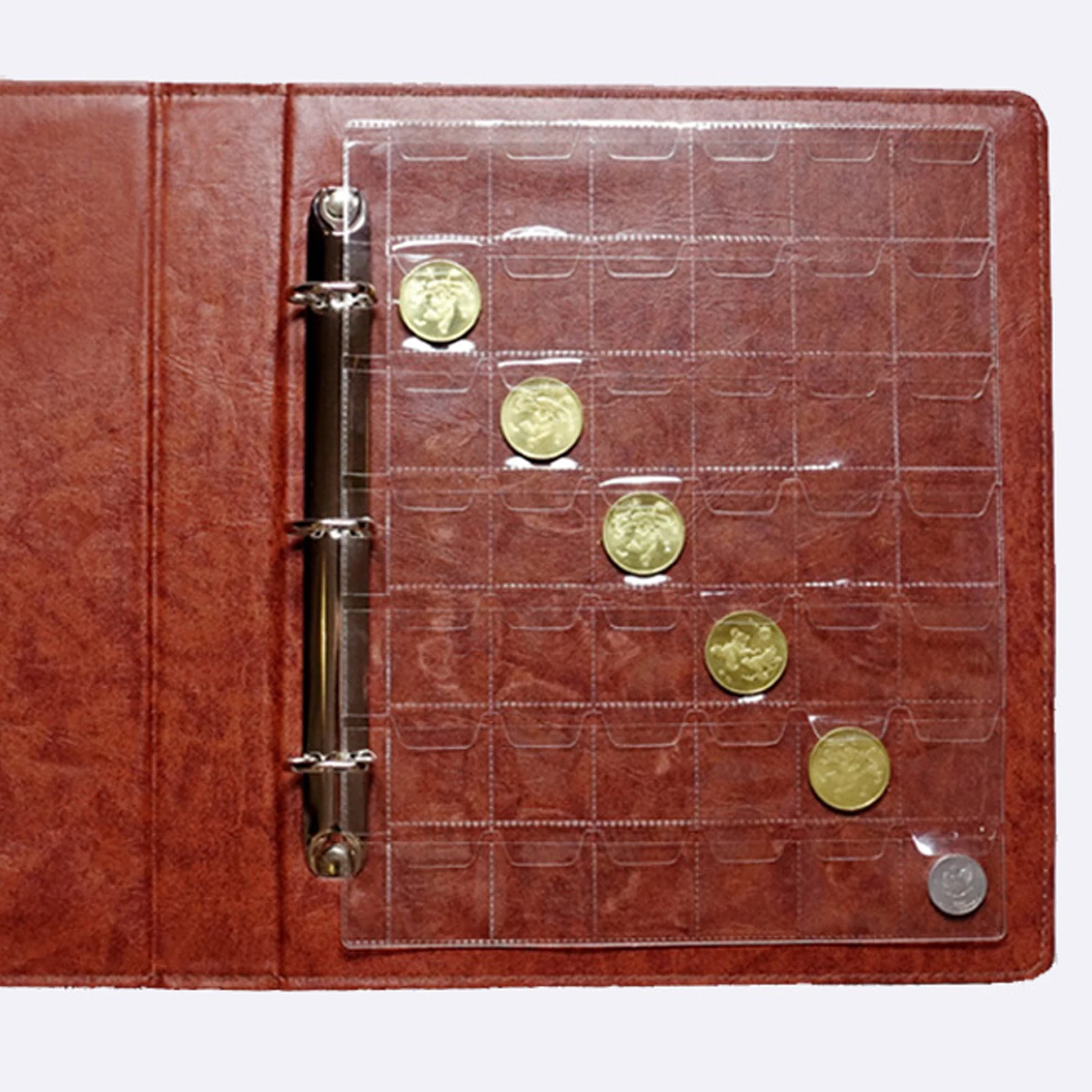 5pcs Commemorative Storage Book Transparent Money Bag Banknotes Protector Lightweight Clear Flap Coin Holder