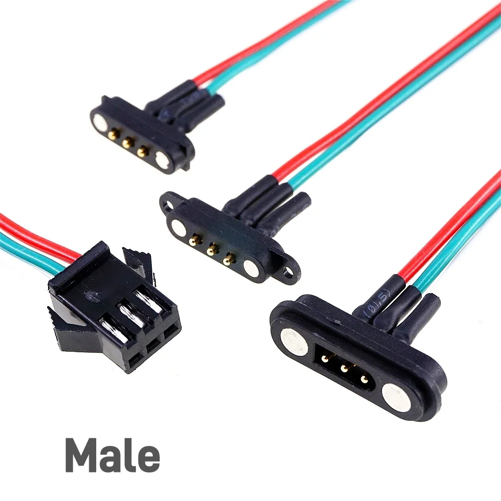 LED Streifen Lampe Magnetische Pogo Pin JST SM Steckdose Verlängern Kabel Stecker 2/3/4/5/6 Pin Männlich Weiblich Adapter Fahrer Kompatibel – Detail 6